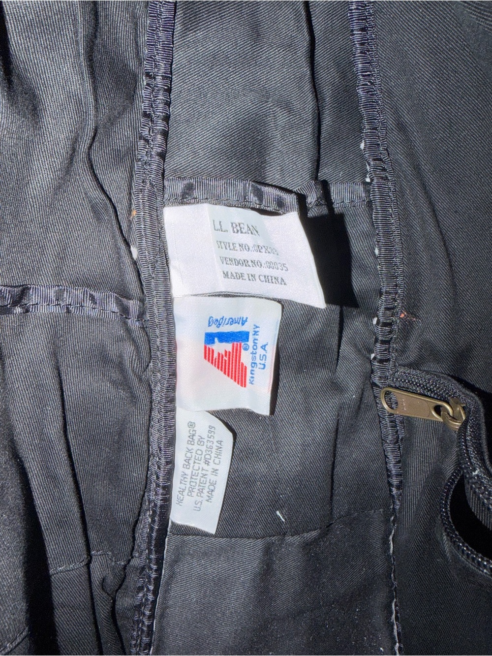 LLBean Black Leather Ameribag crossbody - Picture 7 of 7